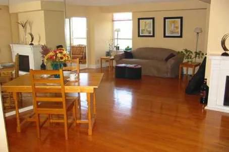 Bright living room at 205 Wynford Drive, Suite 1605