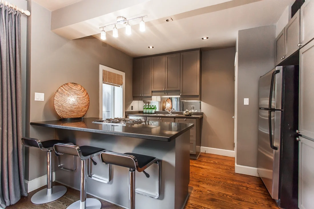 Bright renovated kitchen at 138 Forman Avenue