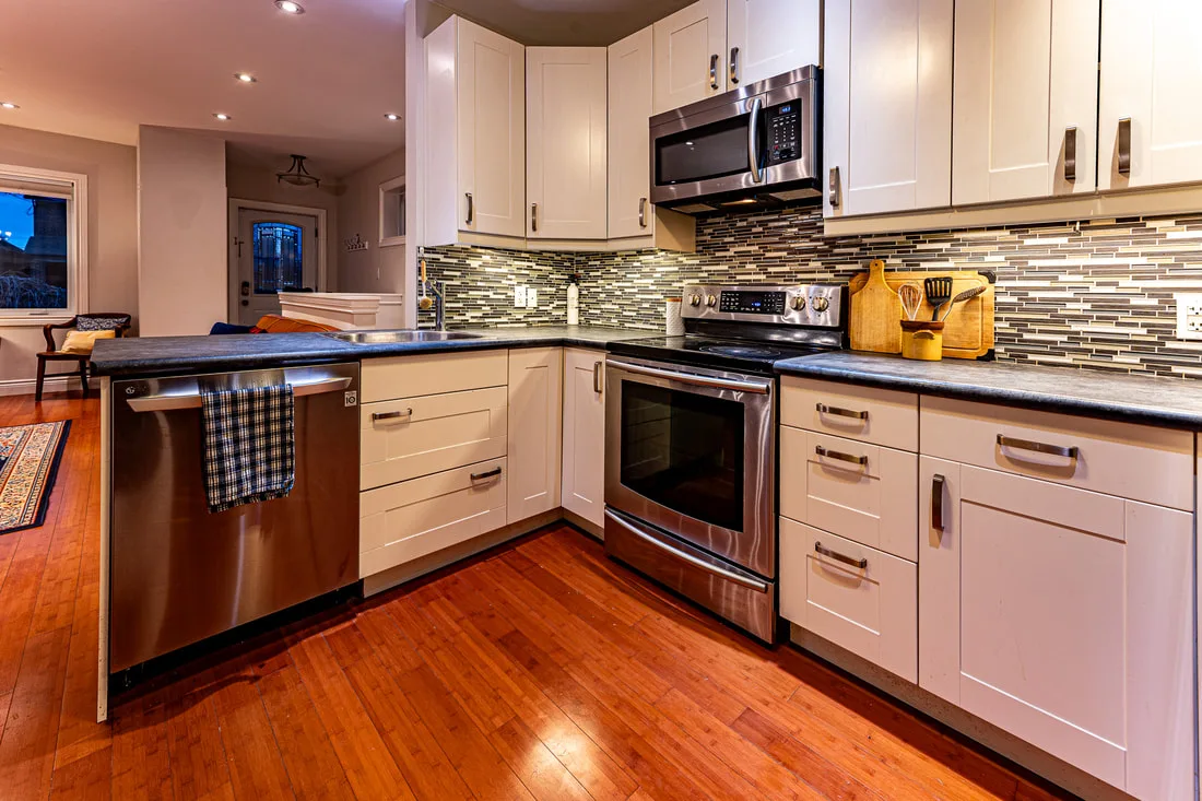 Renovated kitchen at 38 Amherst Avenue in Toronto