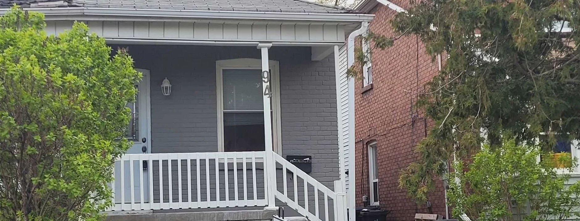 Front exterior of 94 Brownville Avenue in Toronto