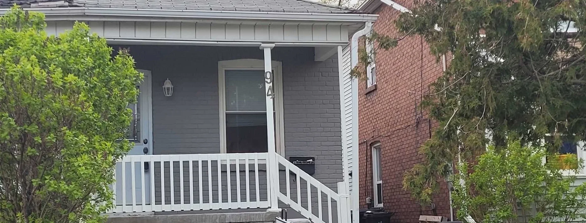 Front exterior of 94 Brownville Avenue in Toronto