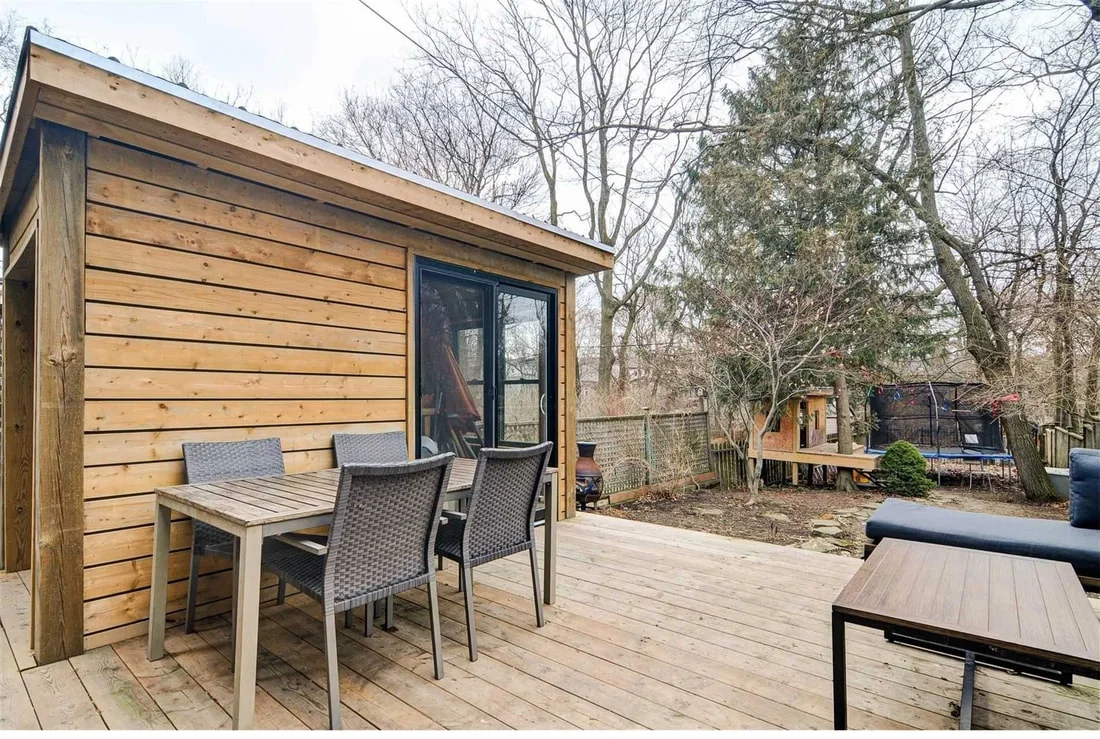 Front porch at 301 Gainsborough Road in Toronto